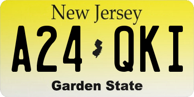 NJ license plate A24QKI