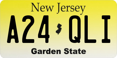 NJ license plate A24QLI