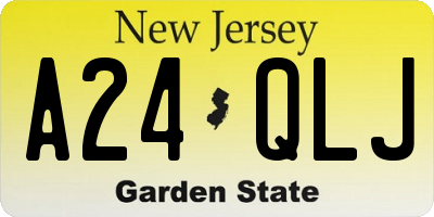 NJ license plate A24QLJ
