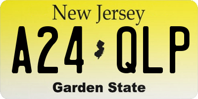 NJ license plate A24QLP
