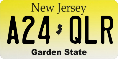 NJ license plate A24QLR
