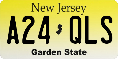 NJ license plate A24QLS
