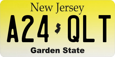 NJ license plate A24QLT