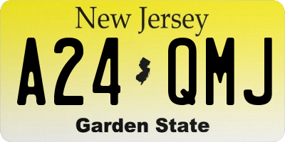 NJ license plate A24QMJ