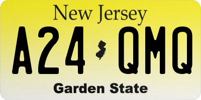 NJ license plate A24QMQ