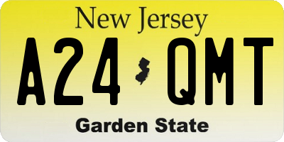 NJ license plate A24QMT
