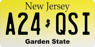NJ license plate A24QSI