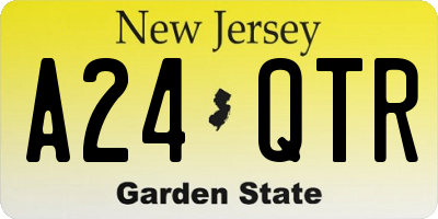 NJ license plate A24QTR