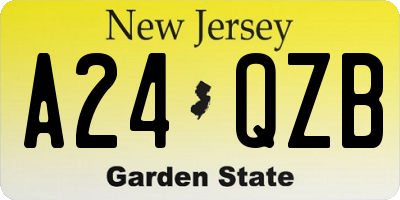 NJ license plate A24QZB