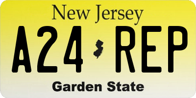 NJ license plate A24REP