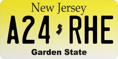 NJ license plate A24RHE
