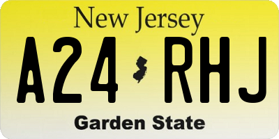 NJ license plate A24RHJ