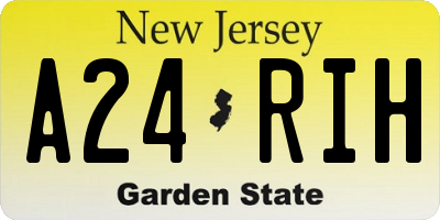 NJ license plate A24RIH