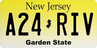 NJ license plate A24RIV