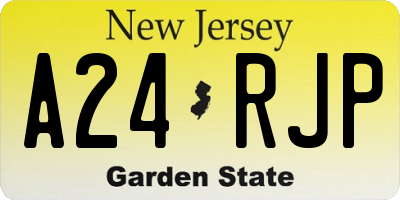 NJ license plate A24RJP