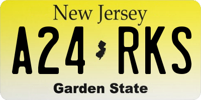 NJ license plate A24RKS