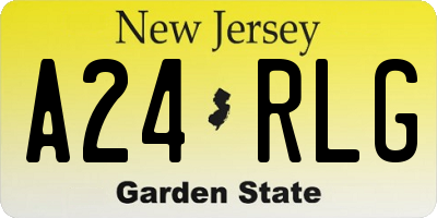 NJ license plate A24RLG