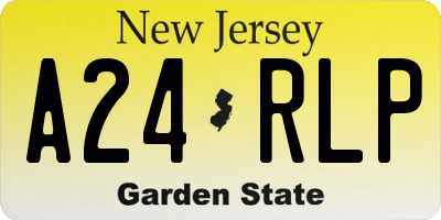 NJ license plate A24RLP