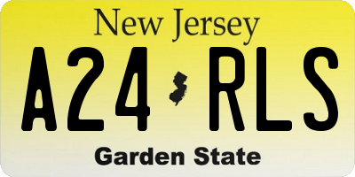 NJ license plate A24RLS