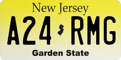 NJ license plate A24RMG