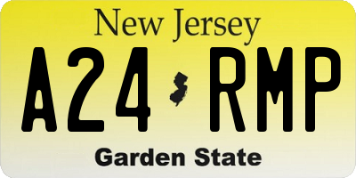 NJ license plate A24RMP