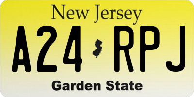 NJ license plate A24RPJ