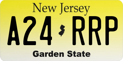 NJ license plate A24RRP