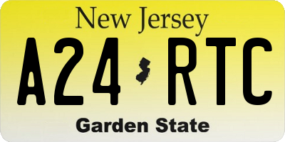 NJ license plate A24RTC
