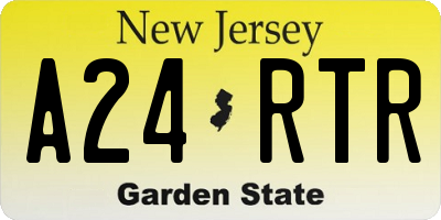 NJ license plate A24RTR