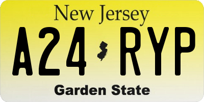 NJ license plate A24RYP