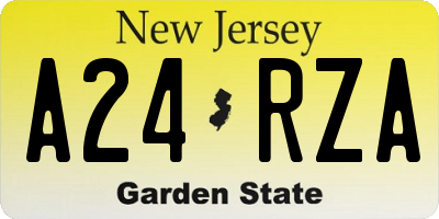 NJ license plate A24RZA