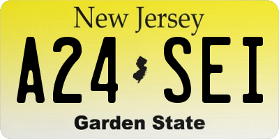 NJ license plate A24SEI