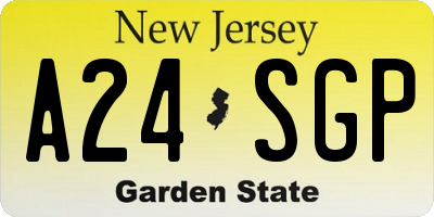NJ license plate A24SGP