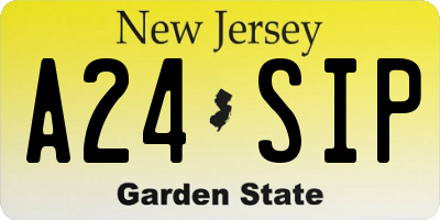 NJ license plate A24SIP