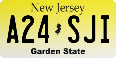 NJ license plate A24SJI