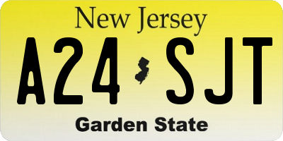 NJ license plate A24SJT