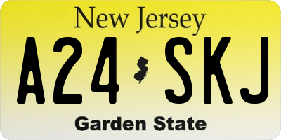 NJ license plate A24SKJ