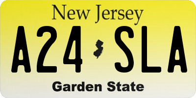 NJ license plate A24SLA