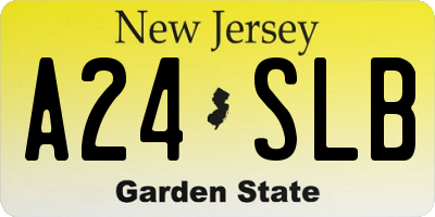 NJ license plate A24SLB