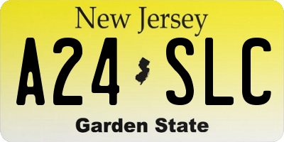 NJ license plate A24SLC