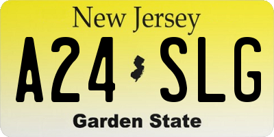 NJ license plate A24SLG