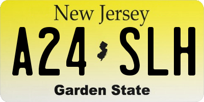 NJ license plate A24SLH