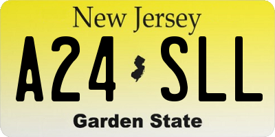 NJ license plate A24SLL