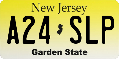 NJ license plate A24SLP