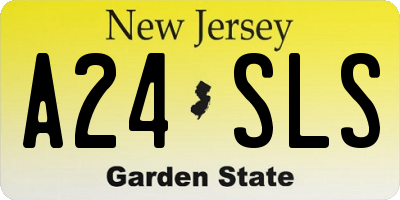NJ license plate A24SLS