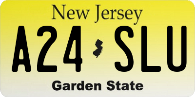 NJ license plate A24SLU