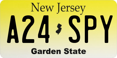 NJ license plate A24SPY