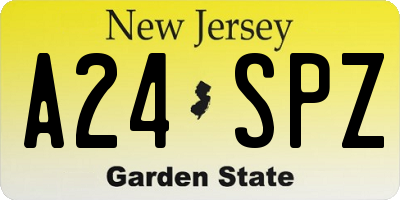 NJ license plate A24SPZ