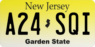 NJ license plate A24SQI