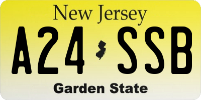 NJ license plate A24SSB